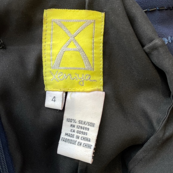 Royal Blue Xenia Silk A-line Cocktail Dress - Picture 6 of 6